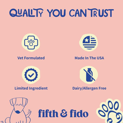Fifth & Fido Turkey Tail+ mushroom immune support supplement for dogs